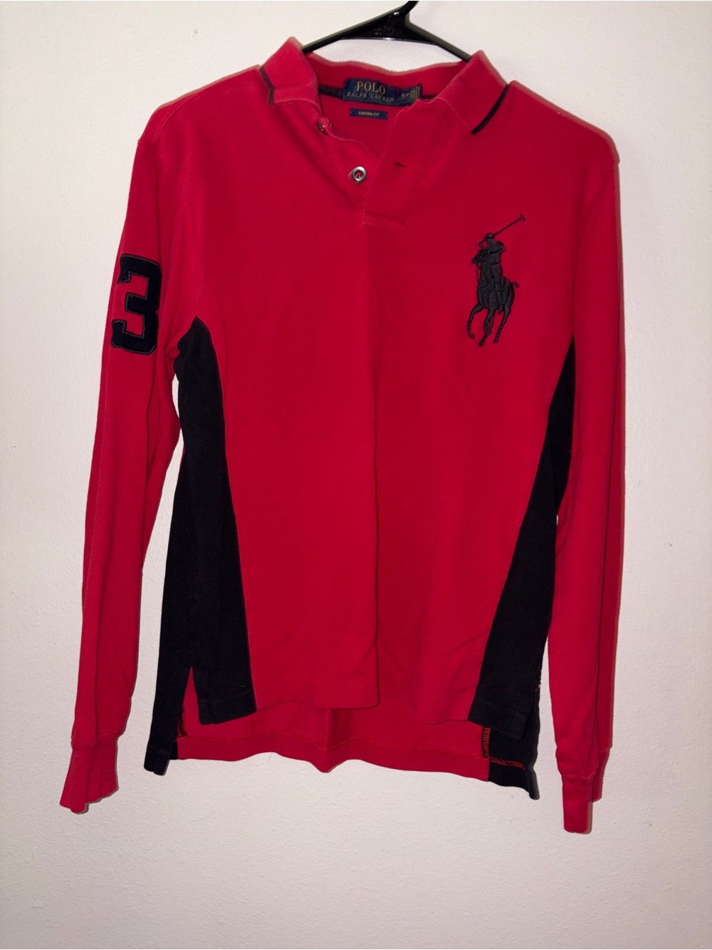 Polo by Ralph Lauren men’s Red Long-Sleeve Rugby Shirt